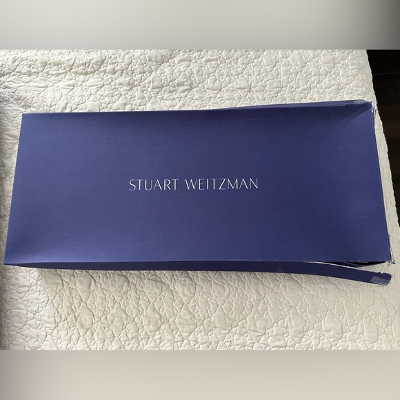 Stuart Weitzman Exes Black Leather Lace Up OTK Boots Size 9.5 - Picture 8 of 10